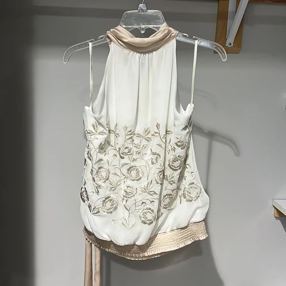 White House Black Market Mock Neck Sleeveless Top - Picture 8 of 8